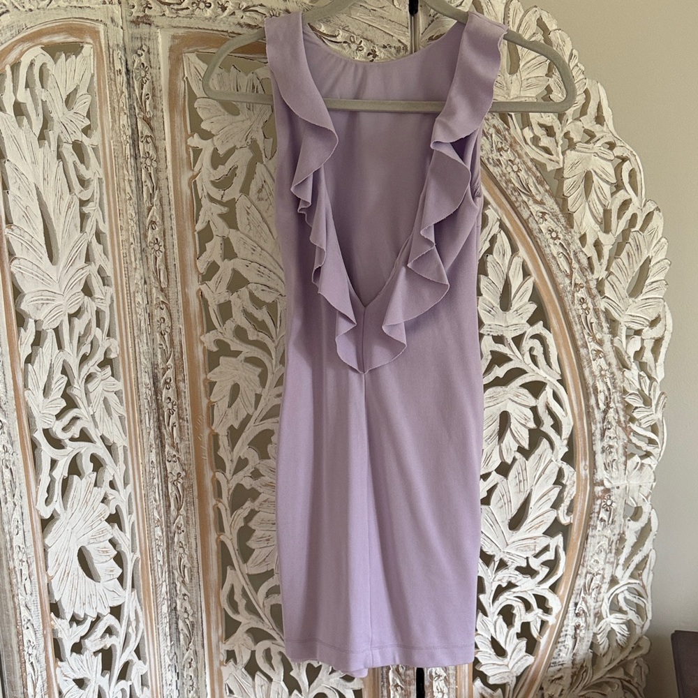 Zara Lilac Backless Ruffle Dress